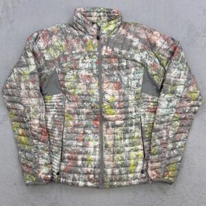 Eddie Bauer Jacket Womens Small Multicolor First Ascent Stormdown 800 Abstract